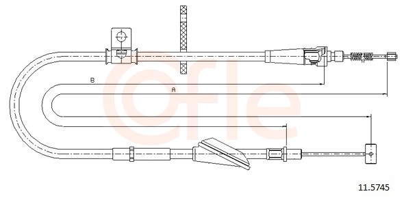 Cable, parking brake - 11.5745 COFLE