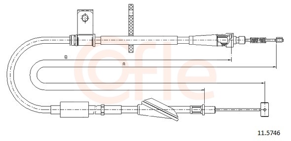 Cable, parking brake - 11.5746 COFLE
