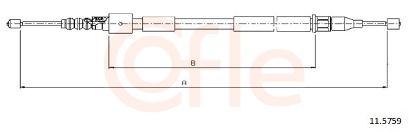 Cable, parking brake - 11.5759 COFLE