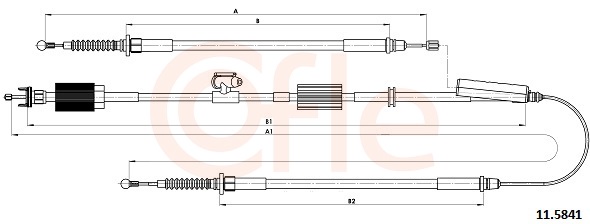 Cable, parking brake - 11.5841 COFLE