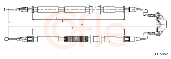 Cable, parking brake - 11.5862 COFLE