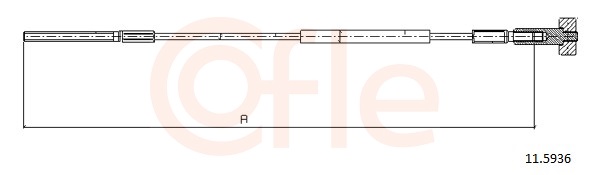 Cable, parking brake - 11.5936 COFLE