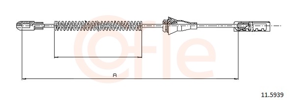 Cable, parking brake - 11.5939 COFLE
