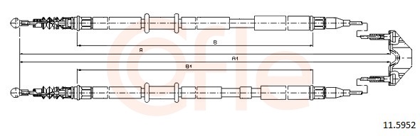 Cable, parking brake - 11.5952 COFLE