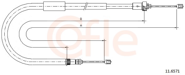 Cable, parking brake - 11.6571 COFLE