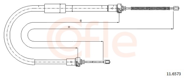 Cable, parking brake - 11.6573 COFLE