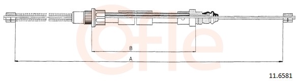 Cable, parking brake - 11.6581 COFLE
