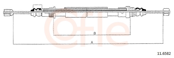 Cable, parking brake - 11.6582 COFLE