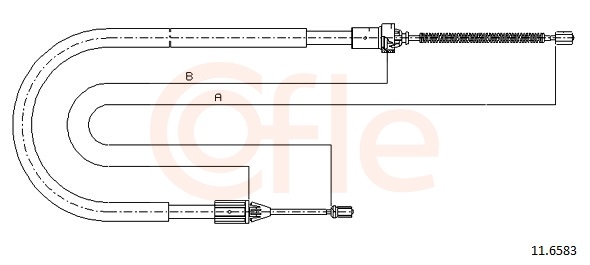 Cable, parking brake - 11.6583 COFLE