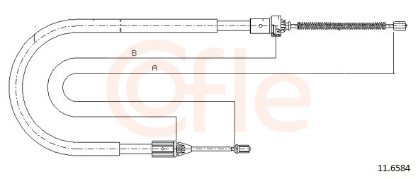 Cable, parking brake - 11.6584 COFLE