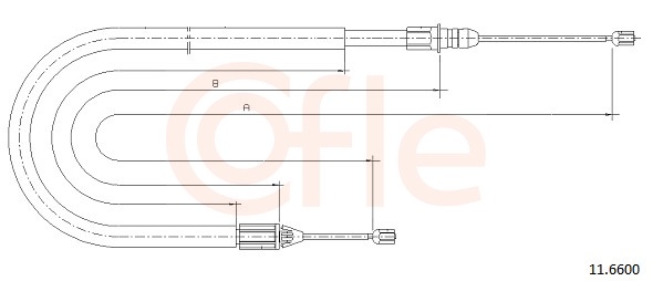 Cable, parking brake - 11.6600 COFLE