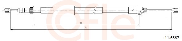 Cable, parking brake - 11.6667 COFLE