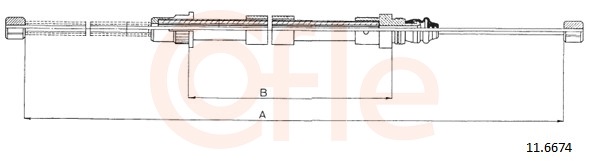 Cable, parking brake - 11.6674 COFLE