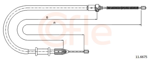 Cable, parking brake - 11.6675 COFLE