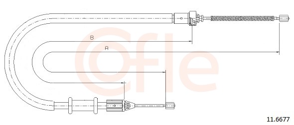 Cable, parking brake - 11.6677 COFLE