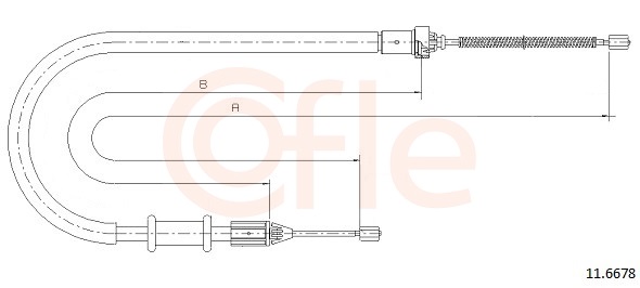 Cable, parking brake - 11.6678 COFLE