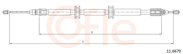 Cable, parking brake - 11.6679 COFLE