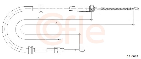 Cable, parking brake - 11.6683 COFLE