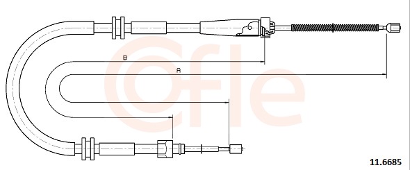 Cable, parking brake - 11.6685 COFLE
