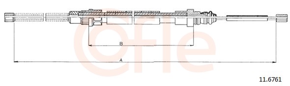 Cable, parking brake - 11.6761 COFLE
