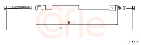 Cable, parking brake - 11.6798 COFLE