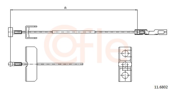 Cable, parking brake - 11.6802 COFLE
