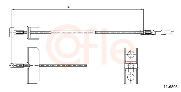 Cable, parking brake - 11.6803 COFLE