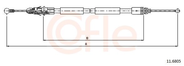 Cable, parking brake - 11.6805 COFLE
