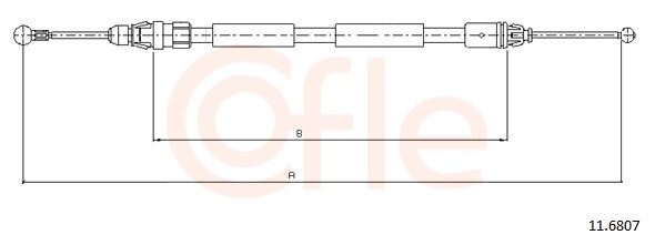 Cable, parking brake - 11.6807 COFLE