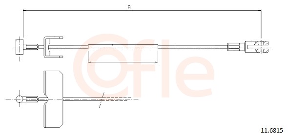 Cable, parking brake - 11.6817 COFLE