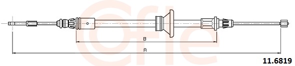 Cable, parking brake - 11.6819 COFLE