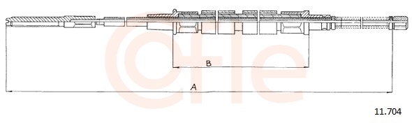 Cable, parking brake - 11.704 COFLE