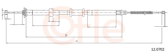 Cable, parking brake - 12.0702 COFLE