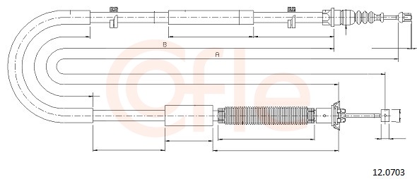 Cavo comando, Freno stazionamento - 12.0703 COFLE