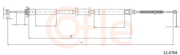 Cable, parking brake - 12.0704 COFLE