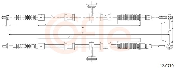 Cable, parking brake - 12.0710 COFLE