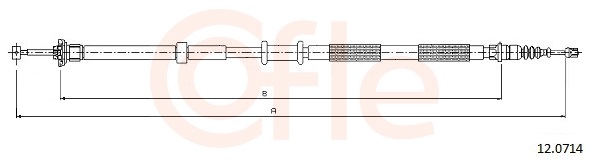 Cable, parking brake - 12.0714 COFLE