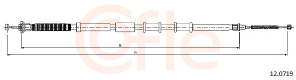 Cable, parking brake - 12.0719 COFLE