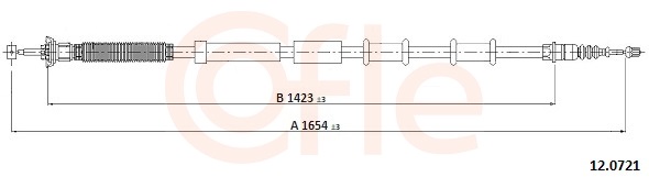 Cable, parking brake - 12.0721 COFLE
