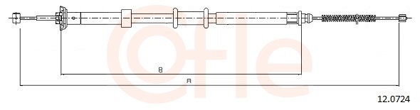Cable, parking brake - 12.0724 COFLE