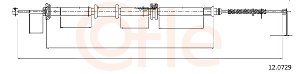 Cable, parking brake - 12.0729 COFLE