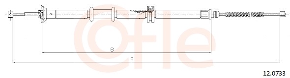 Cable, parking brake - 12.0733 COFLE