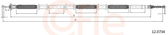 Cable, parking brake - 12.0734 COFLE