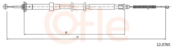 Cable, parking brake - 12.0765 COFLE