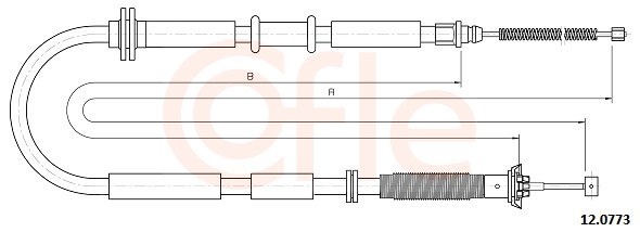 Cable, parking brake - 12.0773 COFLE
