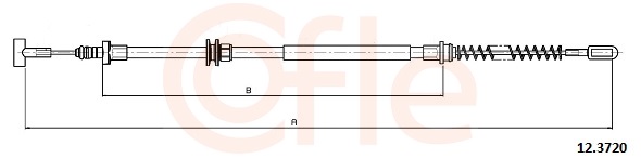 Cable, parking brake - 12.3720 COFLE