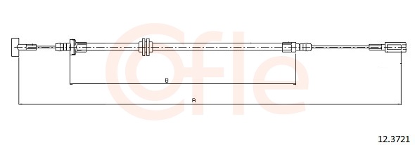 Cable, parking brake - 12.3721 COFLE