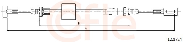 Cable, parking brake - 12.3724 COFLE