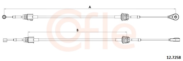 Cable, manual transmission - 12.7258 COFLE