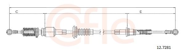 Cable, manual transmission - 12.7281 COFLE